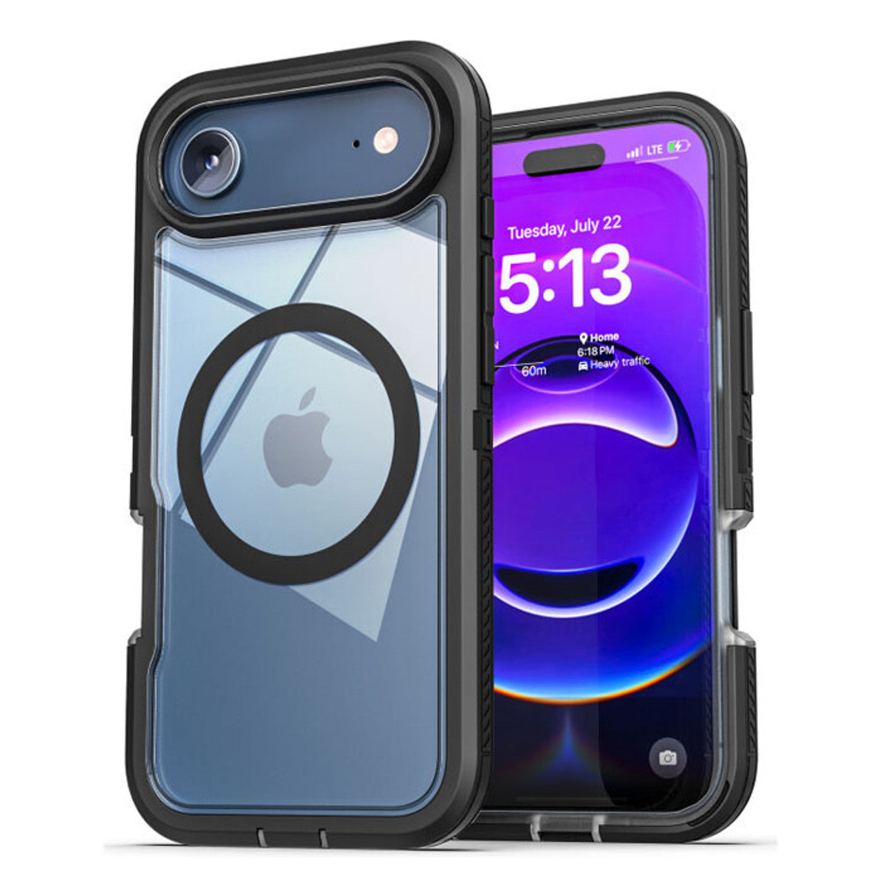 Encased Voyager Case iPhone 17 Air - Black/Clear