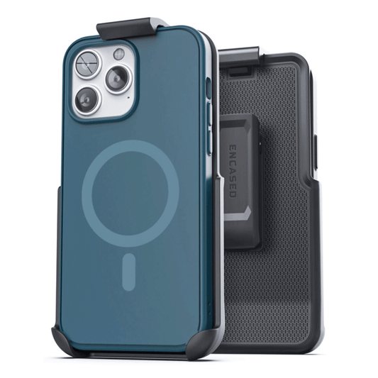 Encased Slimshield Magsafe with Belt Clip Holster Case iPhone 14 Pro Max - Blue