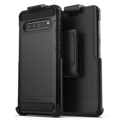 Encased Scorpio Case Samsung Galaxy S10 5G with Belt Clip Holster - Black