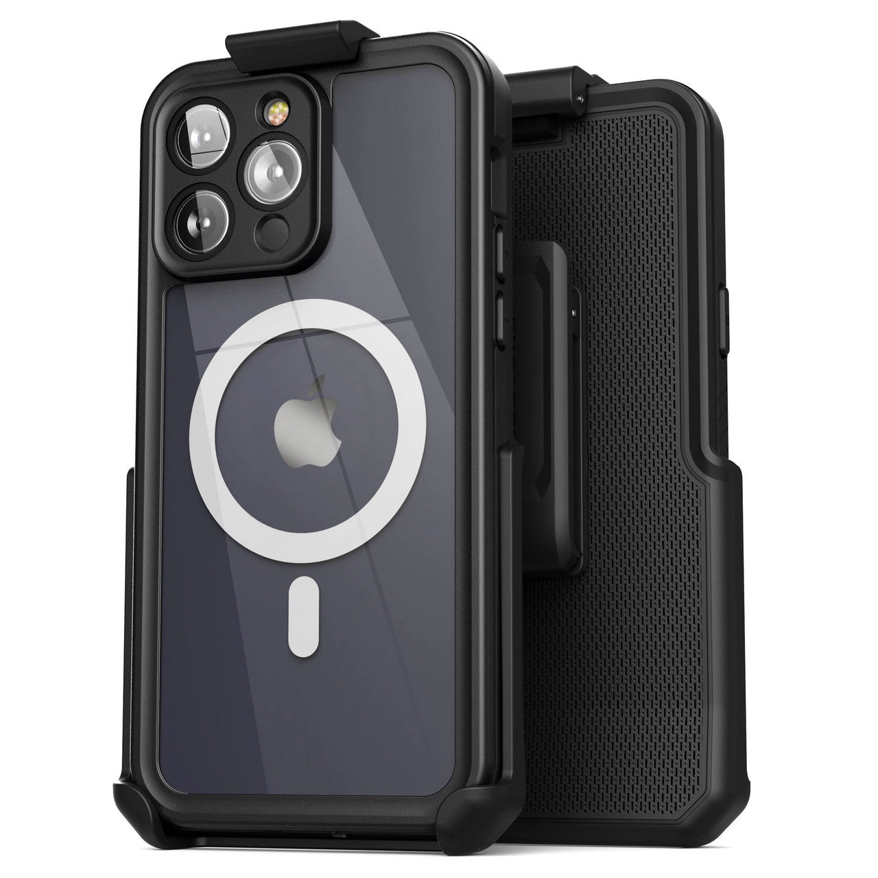 Encased Waterproof Case iPhone 14 Pro Max with Belt Clip Holster - Black
