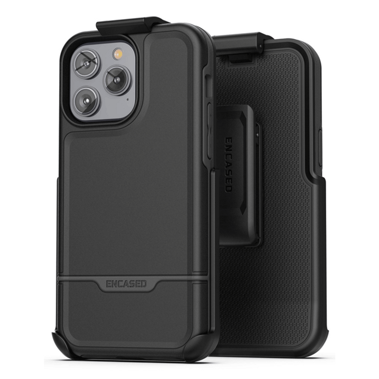 Encased Rebel with Belt Clip Holster iPhone 14 Pro Max - Black