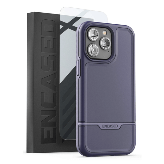 Encased Rebel Case with Screen Protector iPhone 14 Pro - Purple