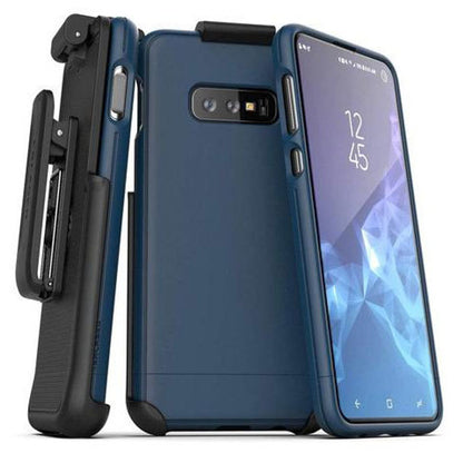 Encased Slimshield Case Samsung Galaxy S10e with Belt Clip Holster - Blue