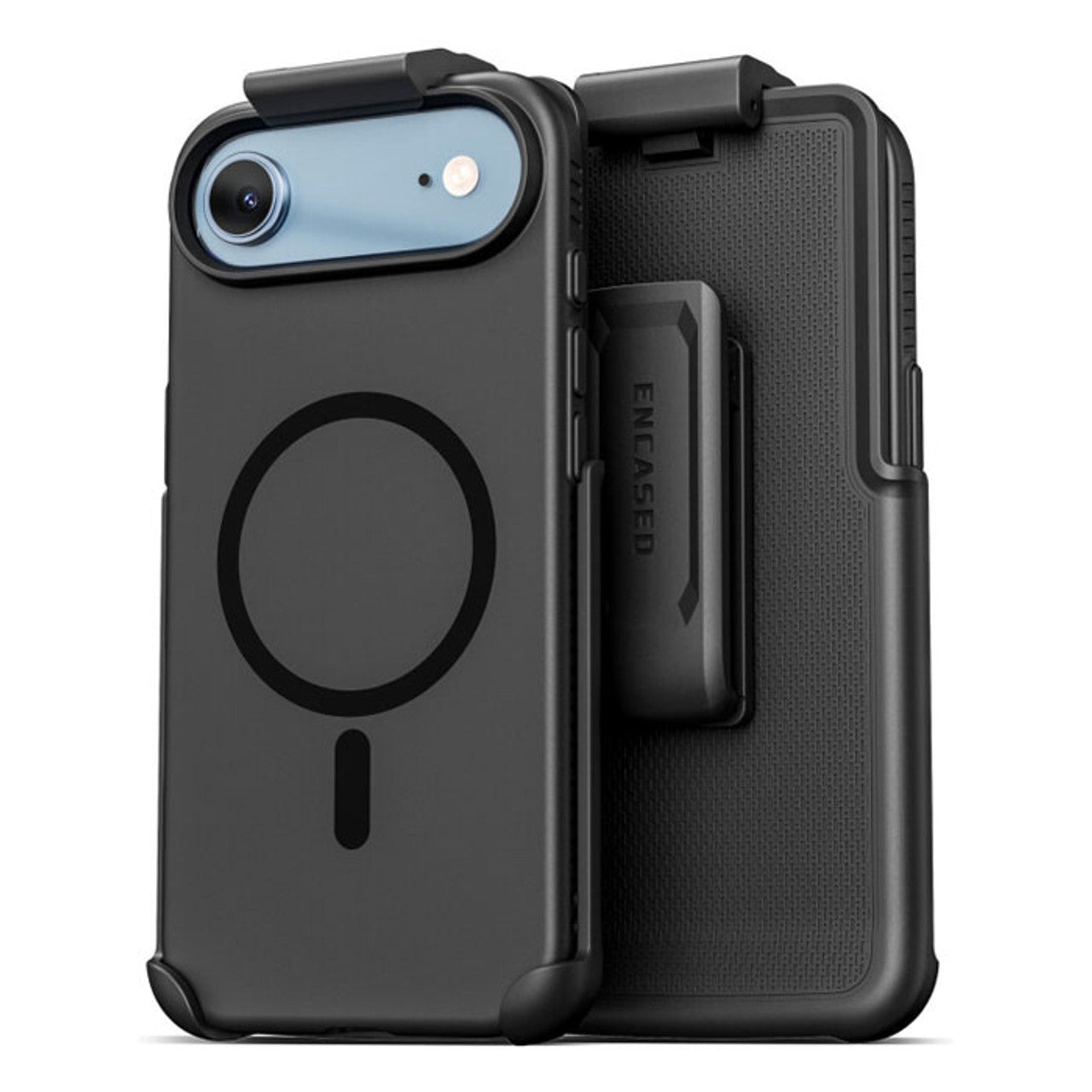 Encased SlimShield Case iPhone 17 Air with Belt Clip Holster - Black