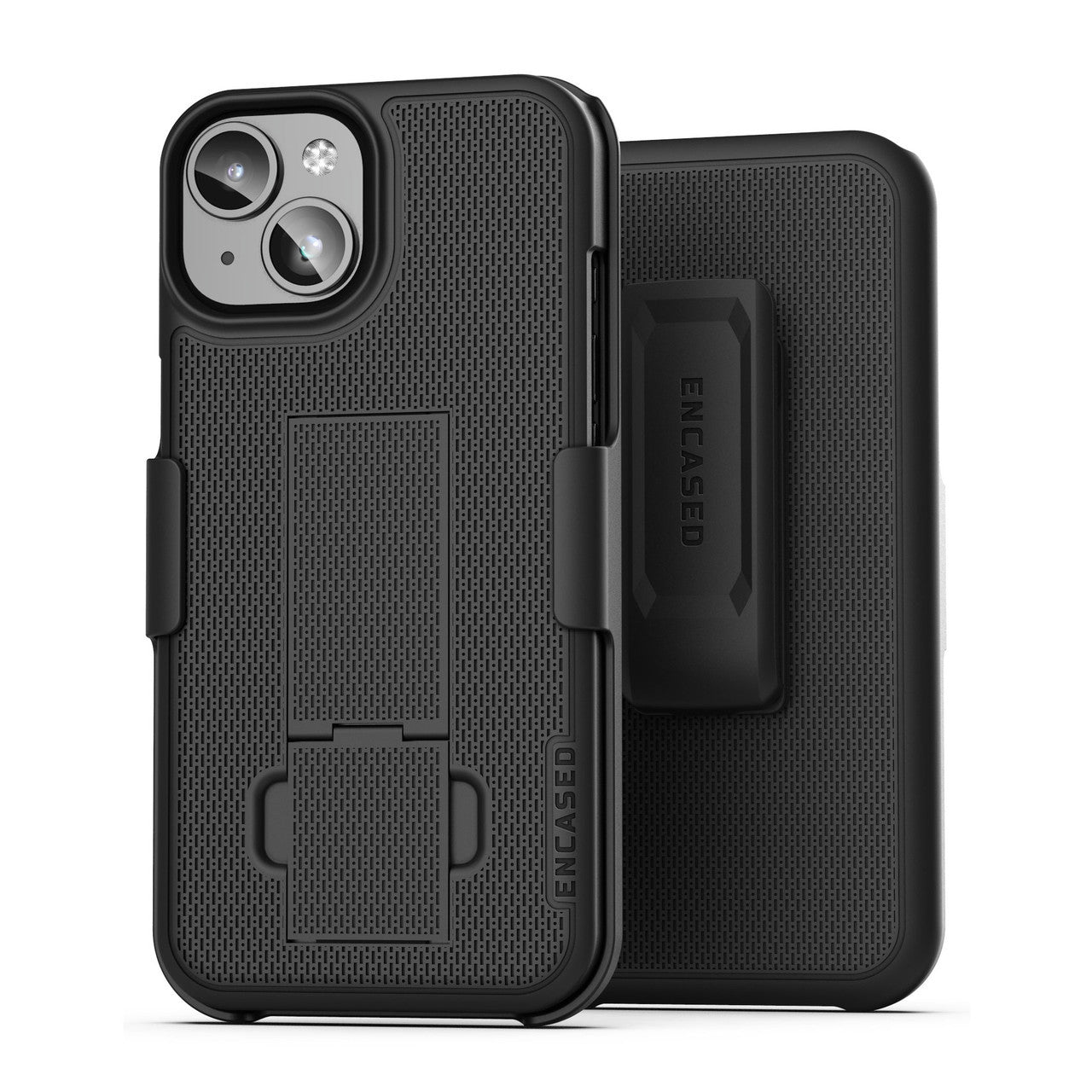 Encased Duraclip with Belt Clip Holster iPhone 15 Plus - Black