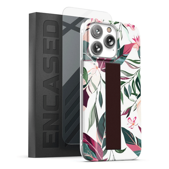 Encased Loop Case with Screen Protector iPhone 14 Pro Max - Maroon Vine