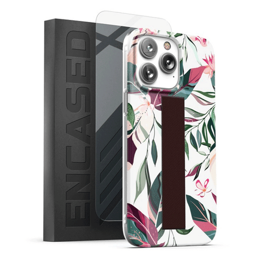 Encased Loop Case with Screen Protector iPhone 14 Pro Max - Maroon Vine