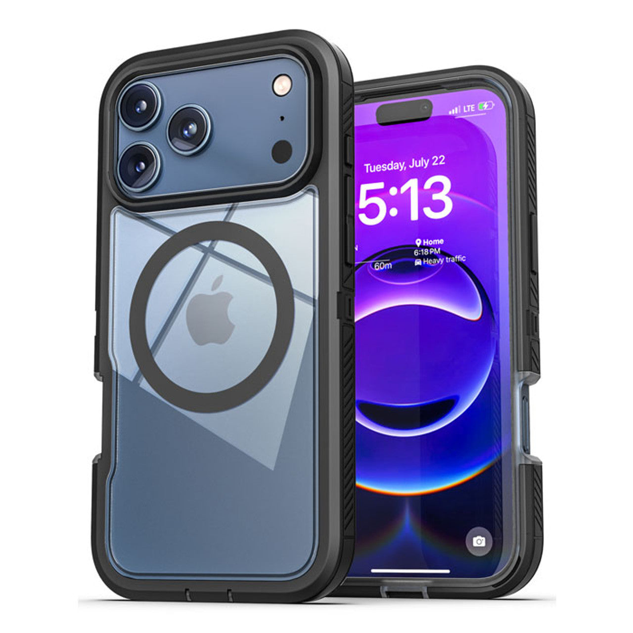 Encased Voyager Case iPhone 17 Pro Max - Black/Clear
