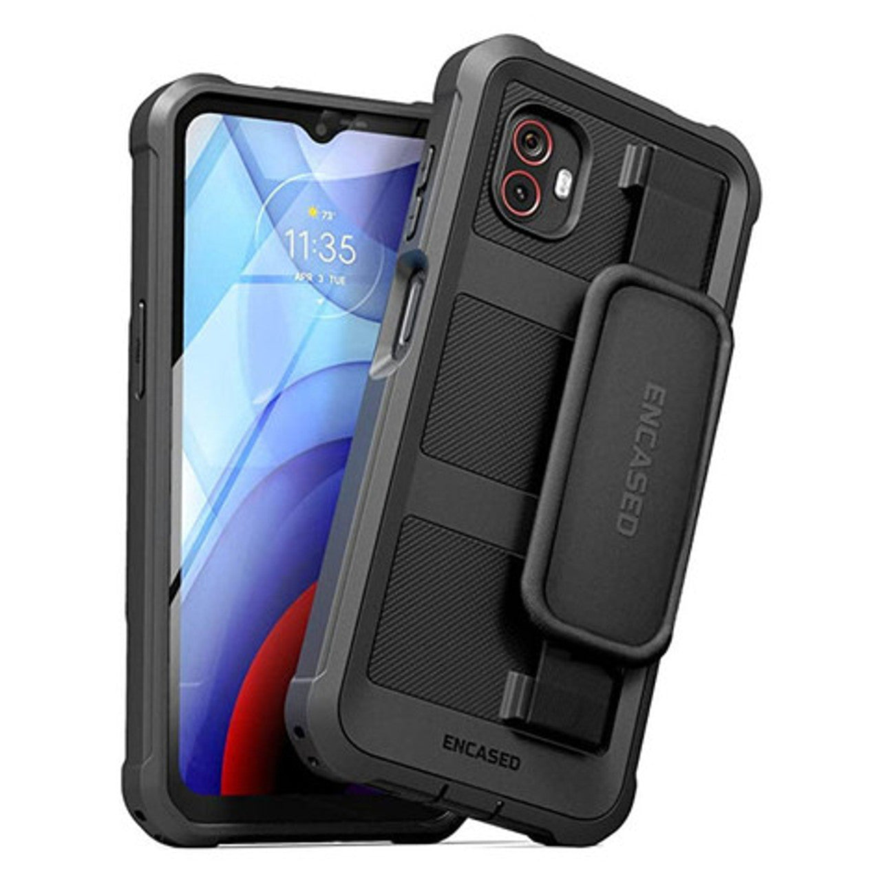 Encased Falcon Shield Hand Strap Case Samsung Galaxy XCover 6 Pro - Black