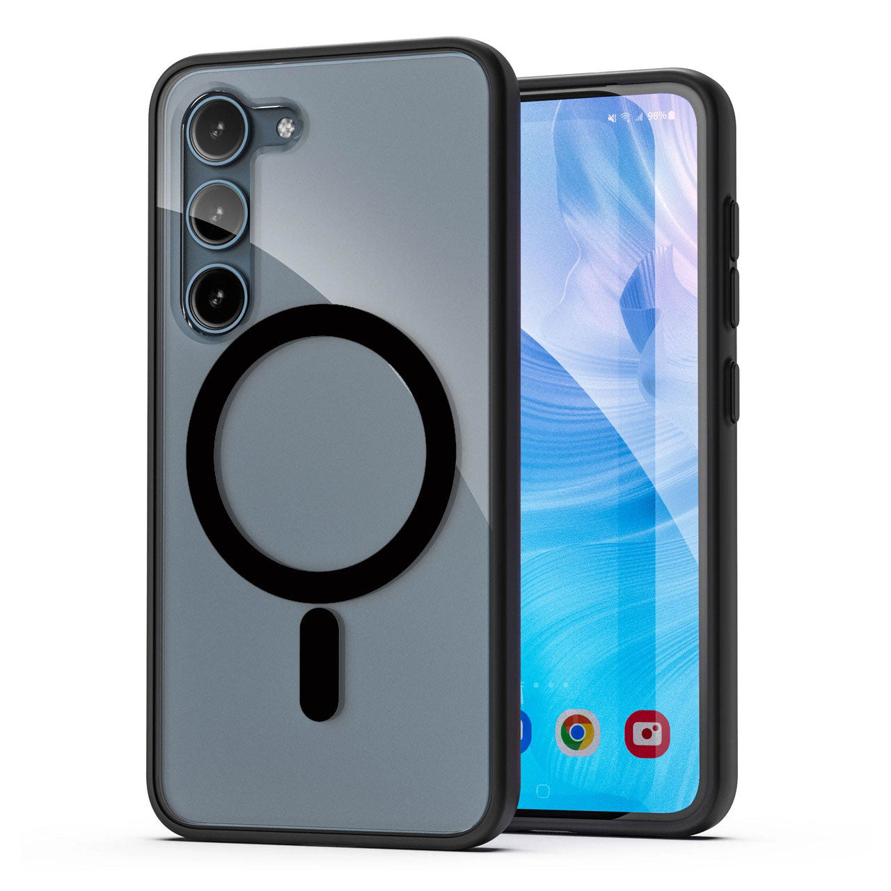 Encased Clear Magsafe Case Samsung Galaxy S23+ Plus - Black