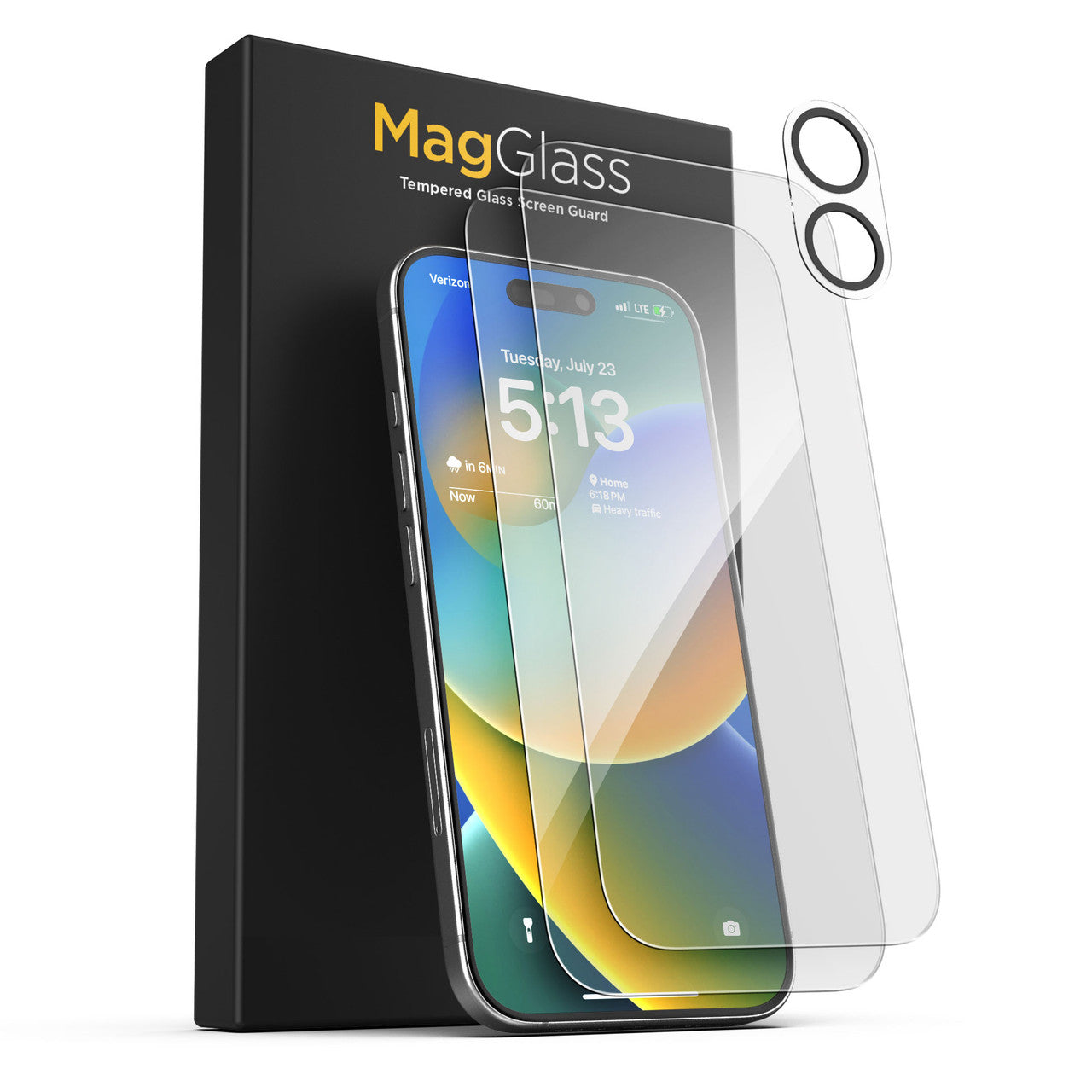 Encased MagGlass UHD 2-Pack with Lens Protector iPhone 16 Plus - Clear