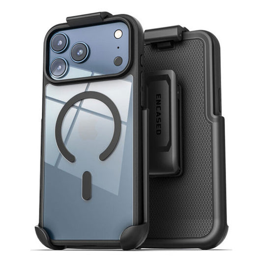 Encased SlimShield Case iPhone 17 Pro with Belt Clip Holster - Clear
