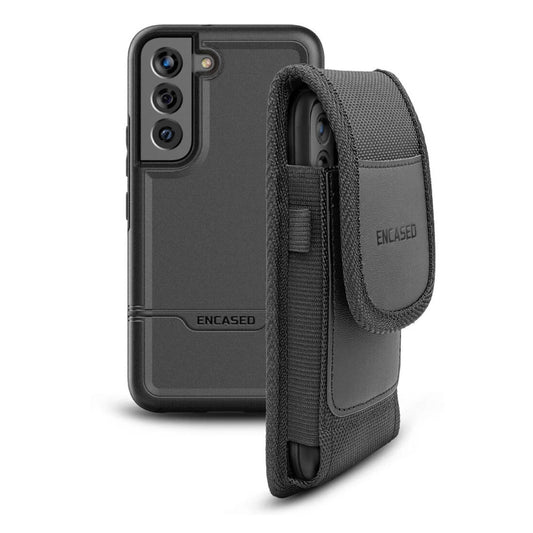 Encased Rebel Case Samsung Galaxy S22 with Pouch - Black