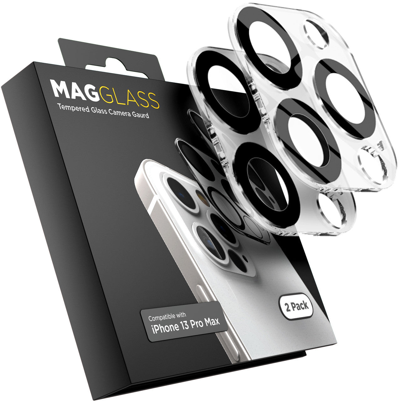 Encased MagGlass Ultra HD Camera Lens Protector iPhone 13 Pro/13 Pro Max (2 Pack)