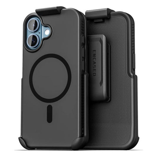 Encased SlimShield Case iPhone 17 with Belt Clip Holster - Black