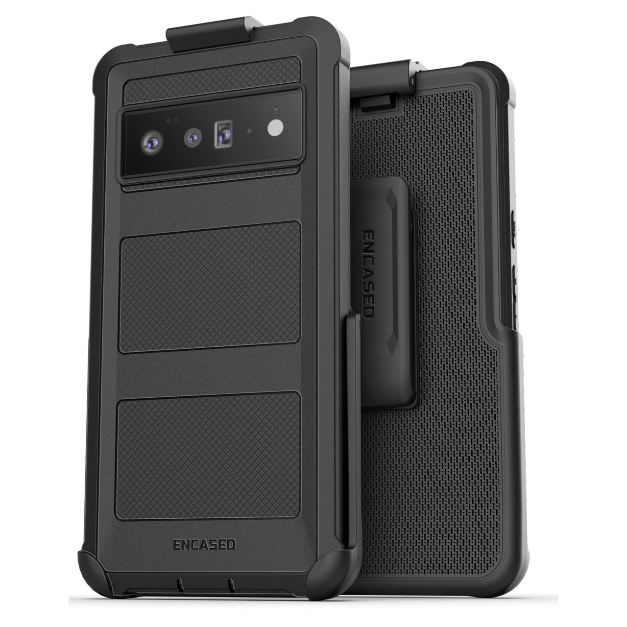 Encased Falcon Shield Case Google Pixel 6 with Belt Clip Holster - Black