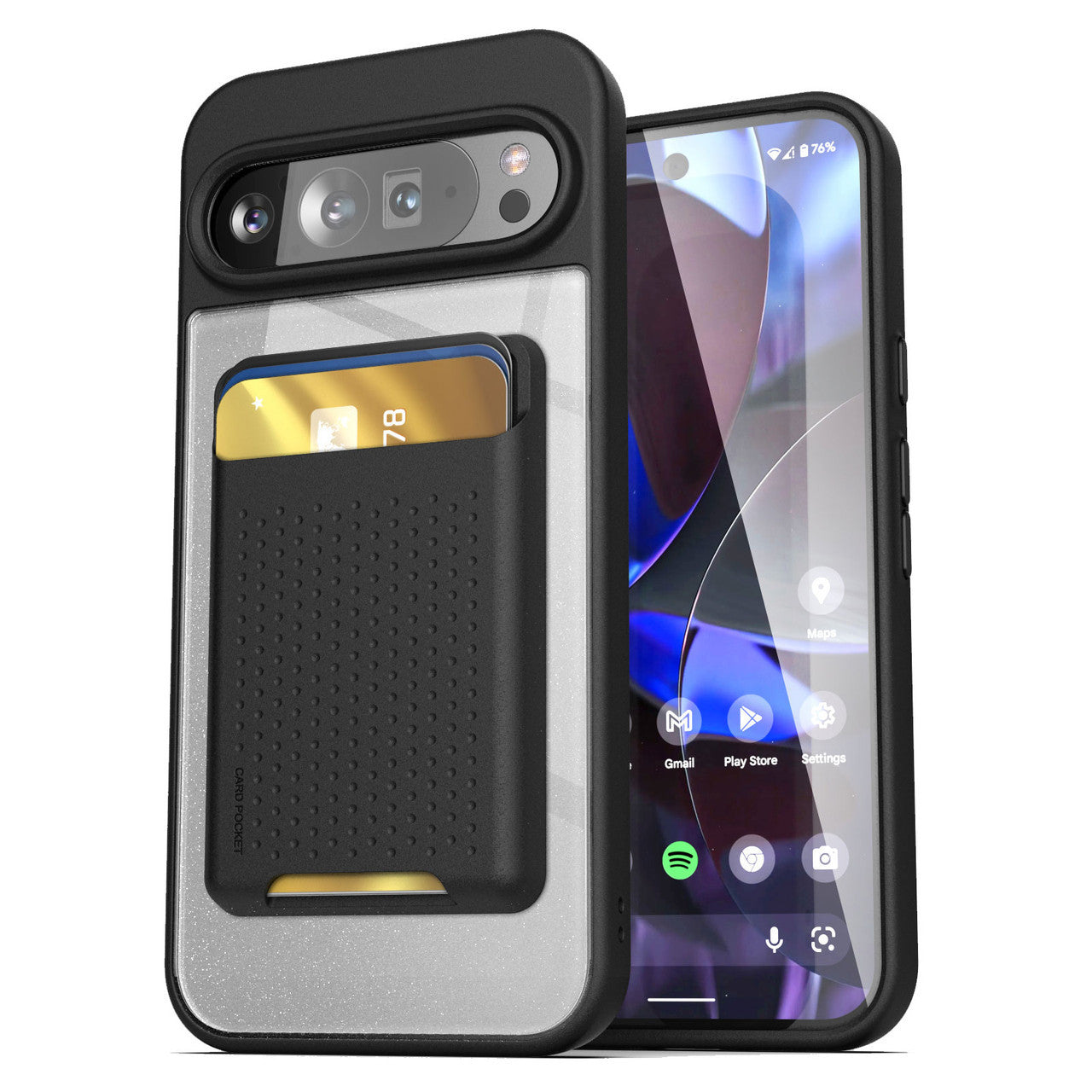 Encased Clear MagSafe Case Google Pixel 9 Pro XL with Magsafe Wallet - Clear