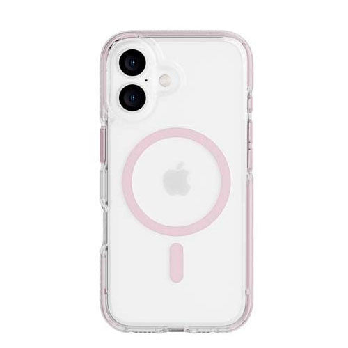 Tech21 Evo Crystal MagSafe Case iPhone 16 - Clear/Pink