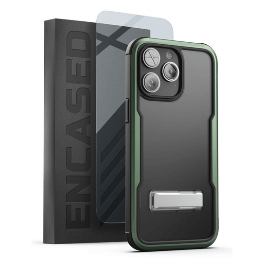 Encased Exos Armor Case with Screen Protector iPhone 14 Pro Max - Green