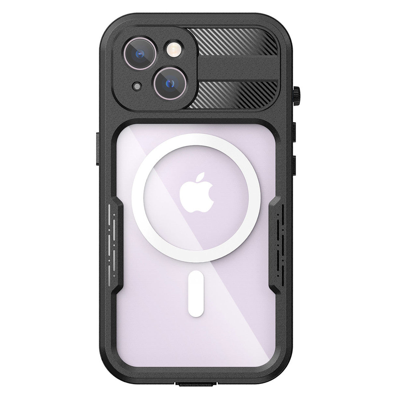 Krakatoo Mars WaterProof Case iPhone 14 - Black with Metal Ring