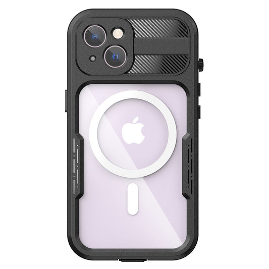 Krakatoo Mars WaterProof Case iPhone 14 - Black with Metal Ring