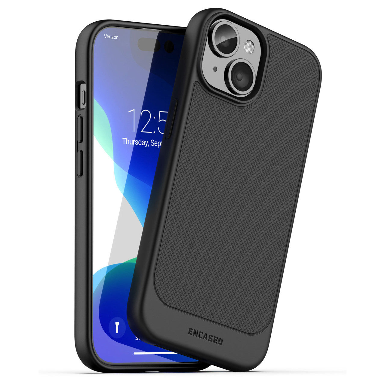 Encased Thin Armor Case iPhone 15 - Black