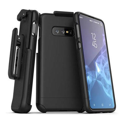 Encased Slimshield Case Samsung Galaxy S10e with Belt Clip Holster - Black