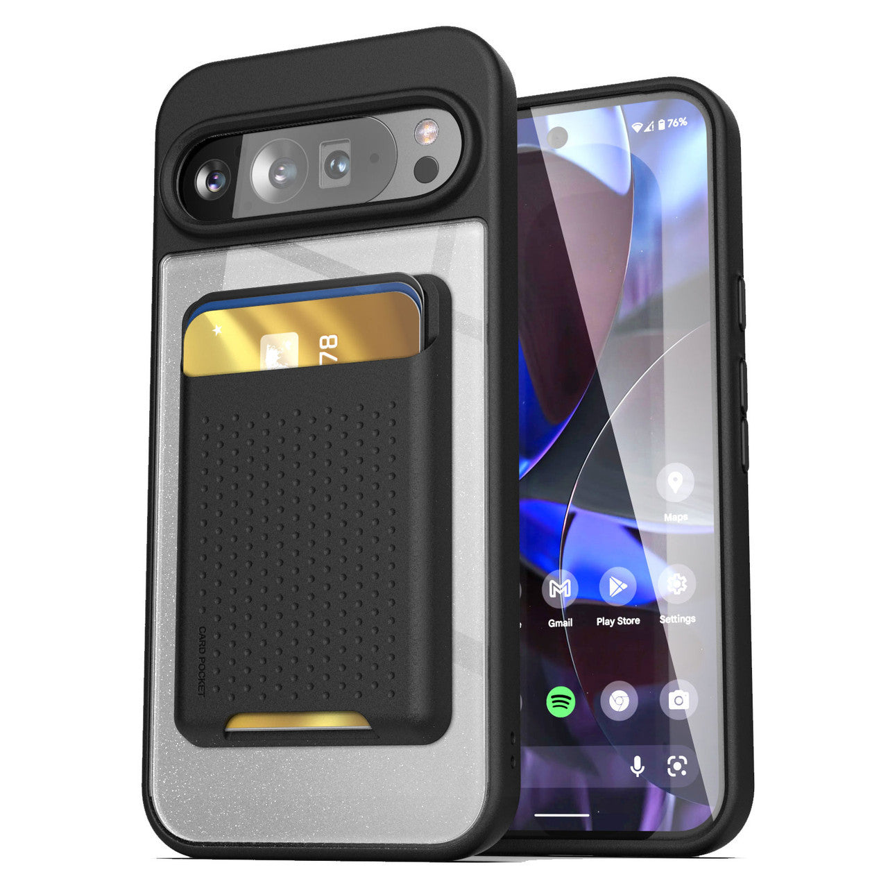 Encased Clear MagSafe Case Google Pixel 9/9 Pro with Magsafe Wallet - Clear