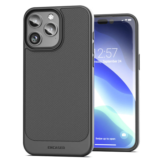 Encased Thin Armor Case iPhone 15 Pro - Black