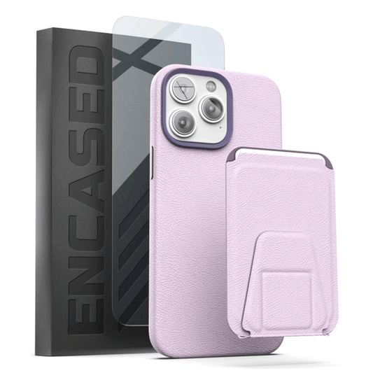 Encased Artura Leather MagSafe Case and Wallet iPhone 14 Pro Max - Lavender