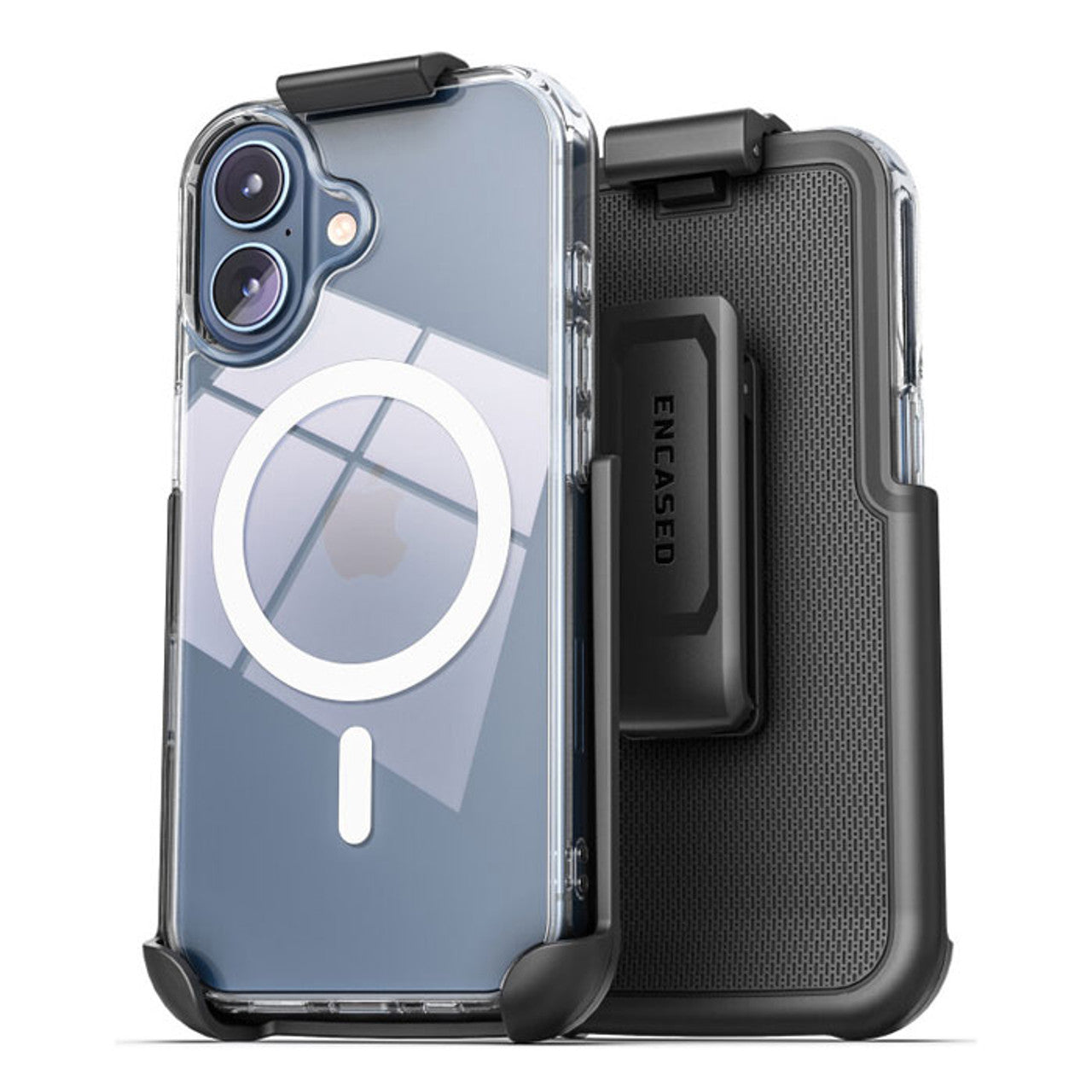 Encased ClearBack Case iPhone 17 with Belt Clip Holster - Clear