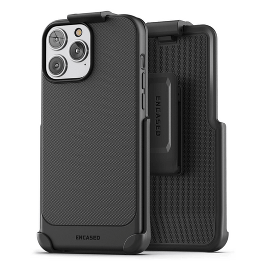 Encased Thin Armor Case iPhone 14 Pro with Screen Protector - Black