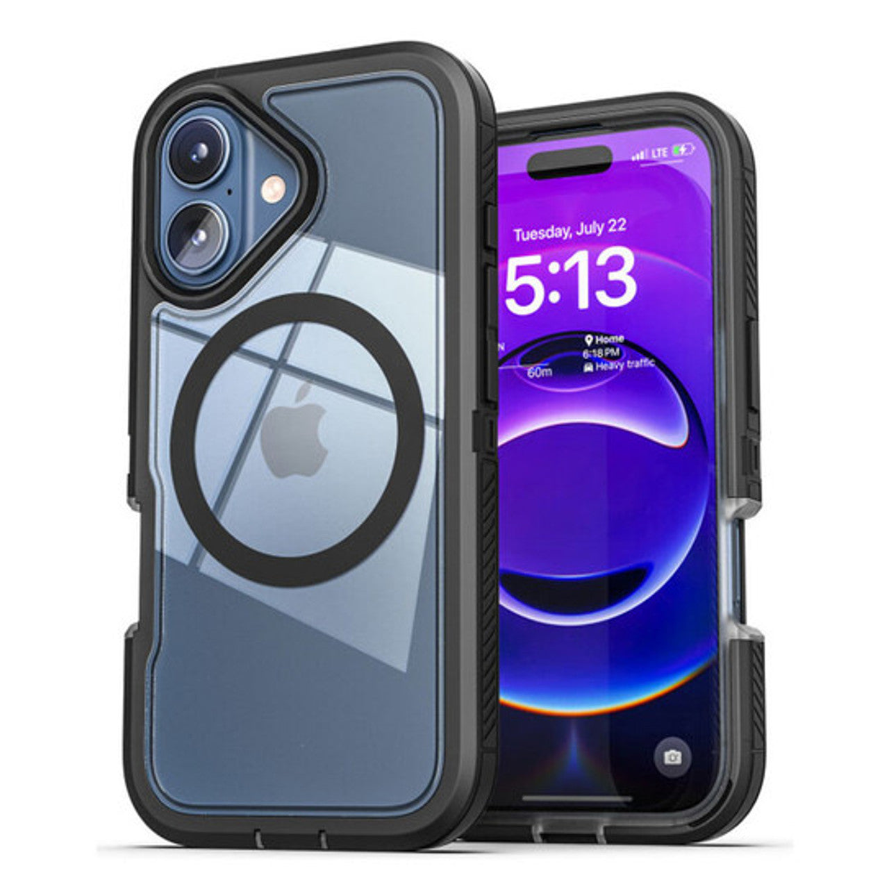Encased Voyager Case iPhone 17 - Black/Clear