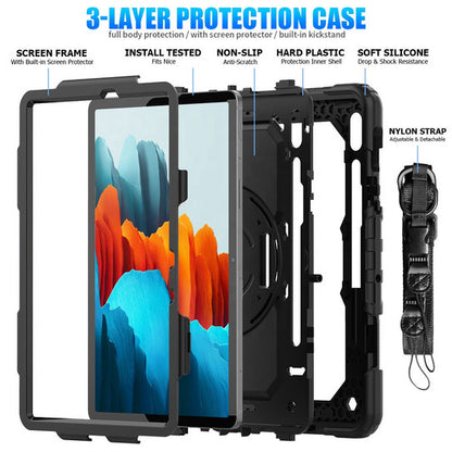 Krakatoo Armor Case Samsung Galaxy Tab S7 11" 2020 with Handstrap - Black