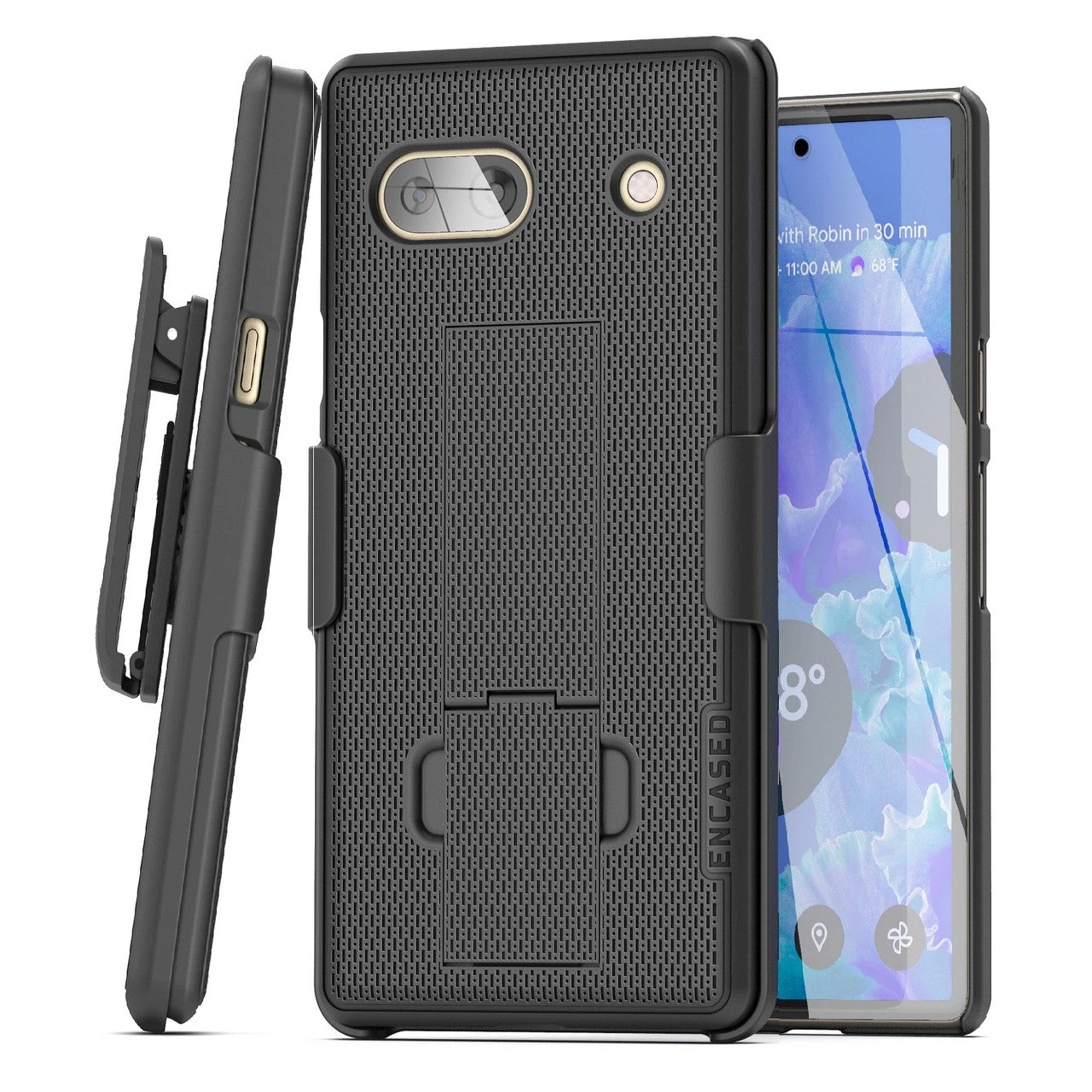 Encased Duraclip with Belt Clip Holster Case Google Pixel 7a - Black