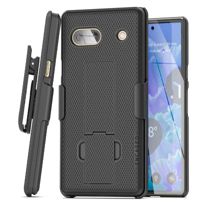 Encased Duraclip with Belt Clip Holster Case Google Pixel 7a - Black