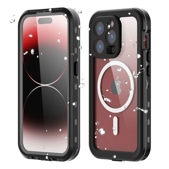 Krakatoo Dot WaterProof Case iPhone 15 Pro - Black/Clear