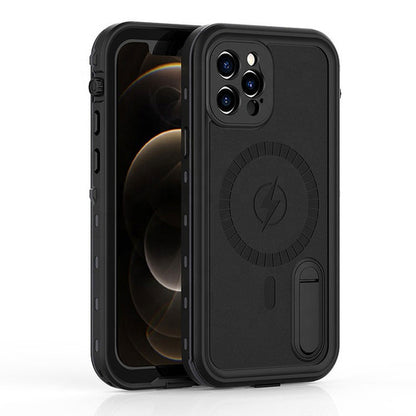 Krakatoo MagStand WaterProof Case iPhone 12 Pro - Stealth Black