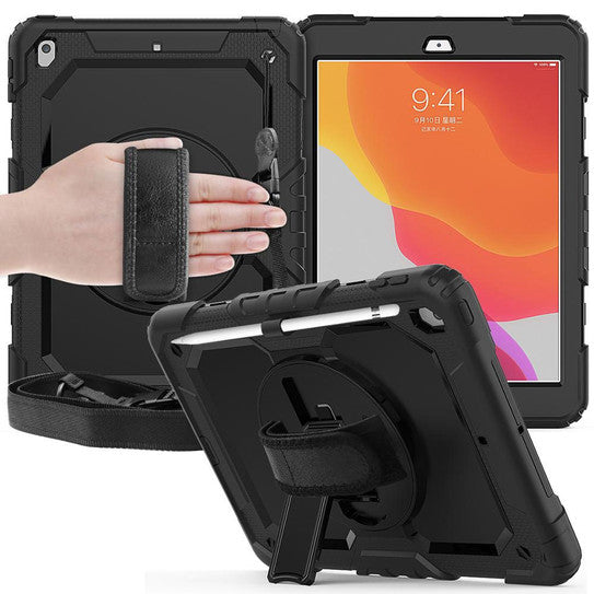 Krakatoo Armor Case iPad 10.2" 7th /8th Gen with Handstrap - Black