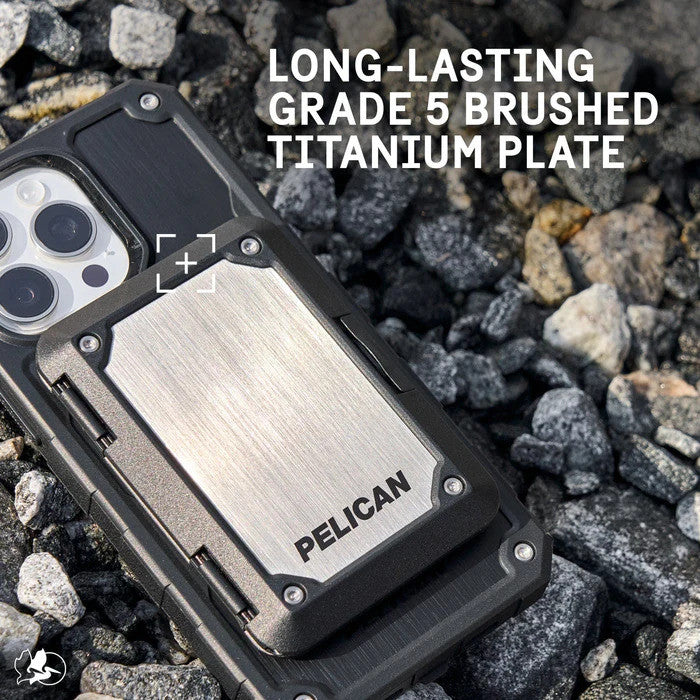 Pelican Shield RFID Blocking Wallet MagSafe - Brushed Titanium
