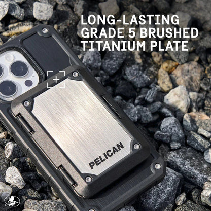 Pelican Shield RFID Blocking Wallet MagSafe - Brushed Titanium