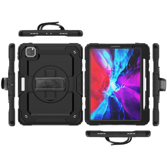 Krakatoo Armor Case iPad Pro 11" (2nd gen, 2020) with Handstrap - Black