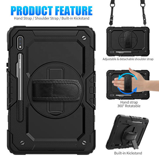 Krakatoo Armor Case Samsung Galaxy Tab S7 11" 2020 with Handstrap - Black