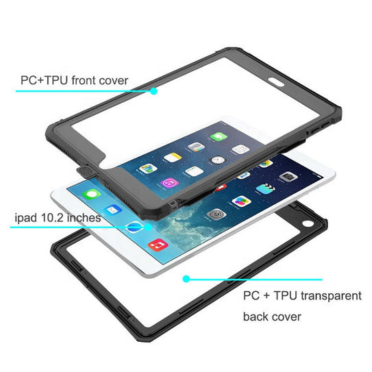 Krakatoo WaterProof Case iPad 10.2" 7th/8th/9th Gen - Black/Grey