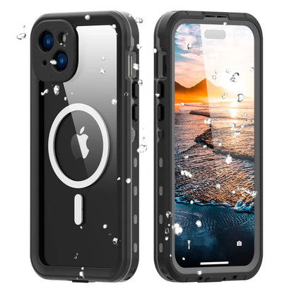 Krakatoo Dot WaterProof Case iPhone 15 Plus - Black/Clear