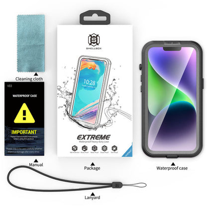 Krakatoo Mars WaterProof Case iPhone 14 - Black with Metal Ring