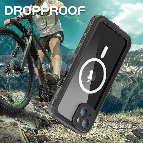 Krakatoo Dot WaterProof Case iPhone 15 Plus - Black/Clear