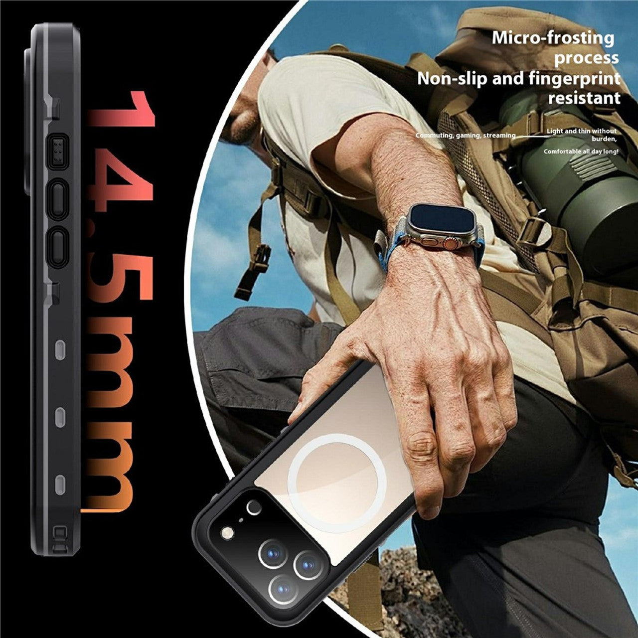 Krakatoo Dot WaterProof Case iPhone 17 Pro - Black