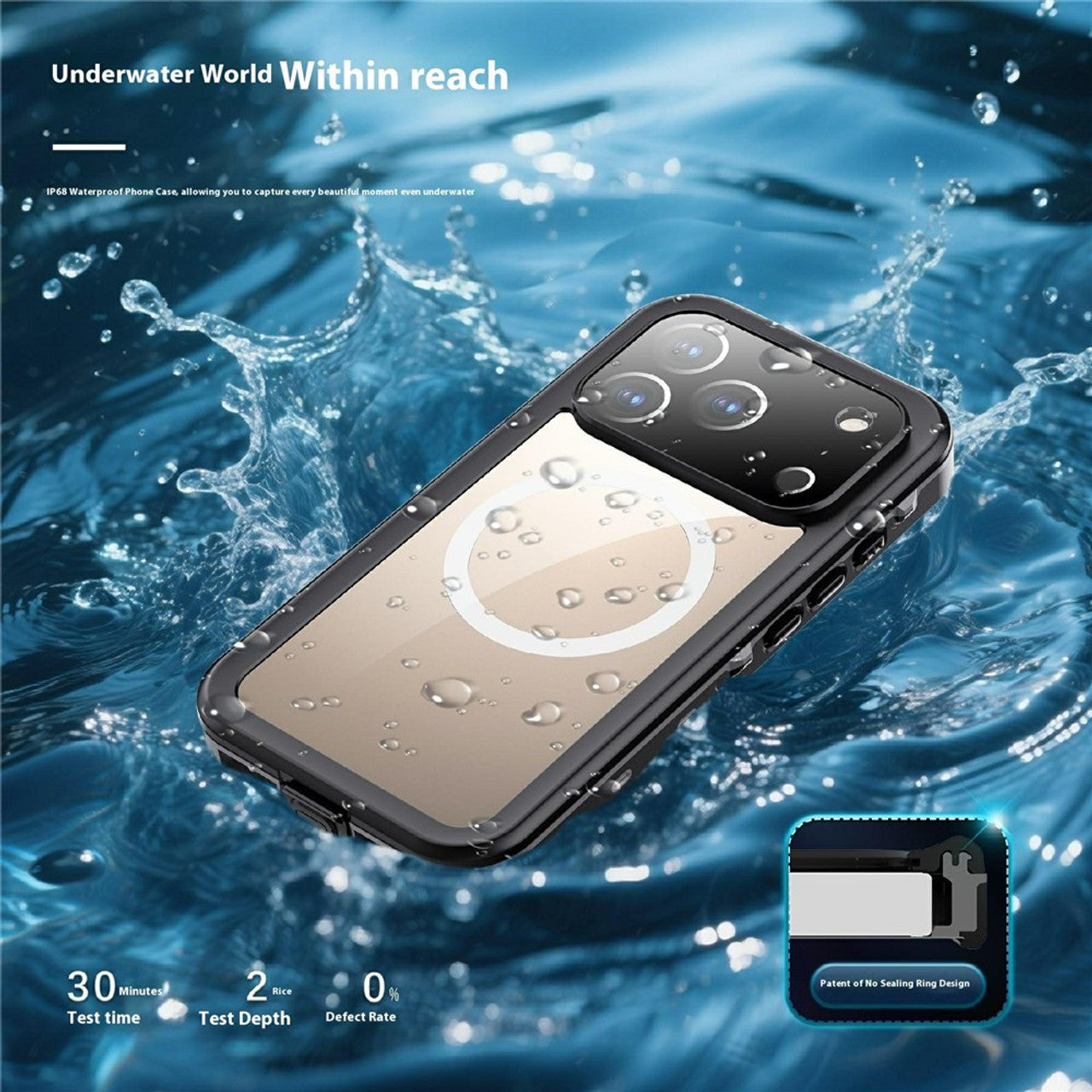 Krakatoo Dot WaterProof Case iPhone 17 Pro - Black