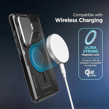 Encased Explorer Case Samsung Galaxy S25 FE with Belt Clip Holster - Black